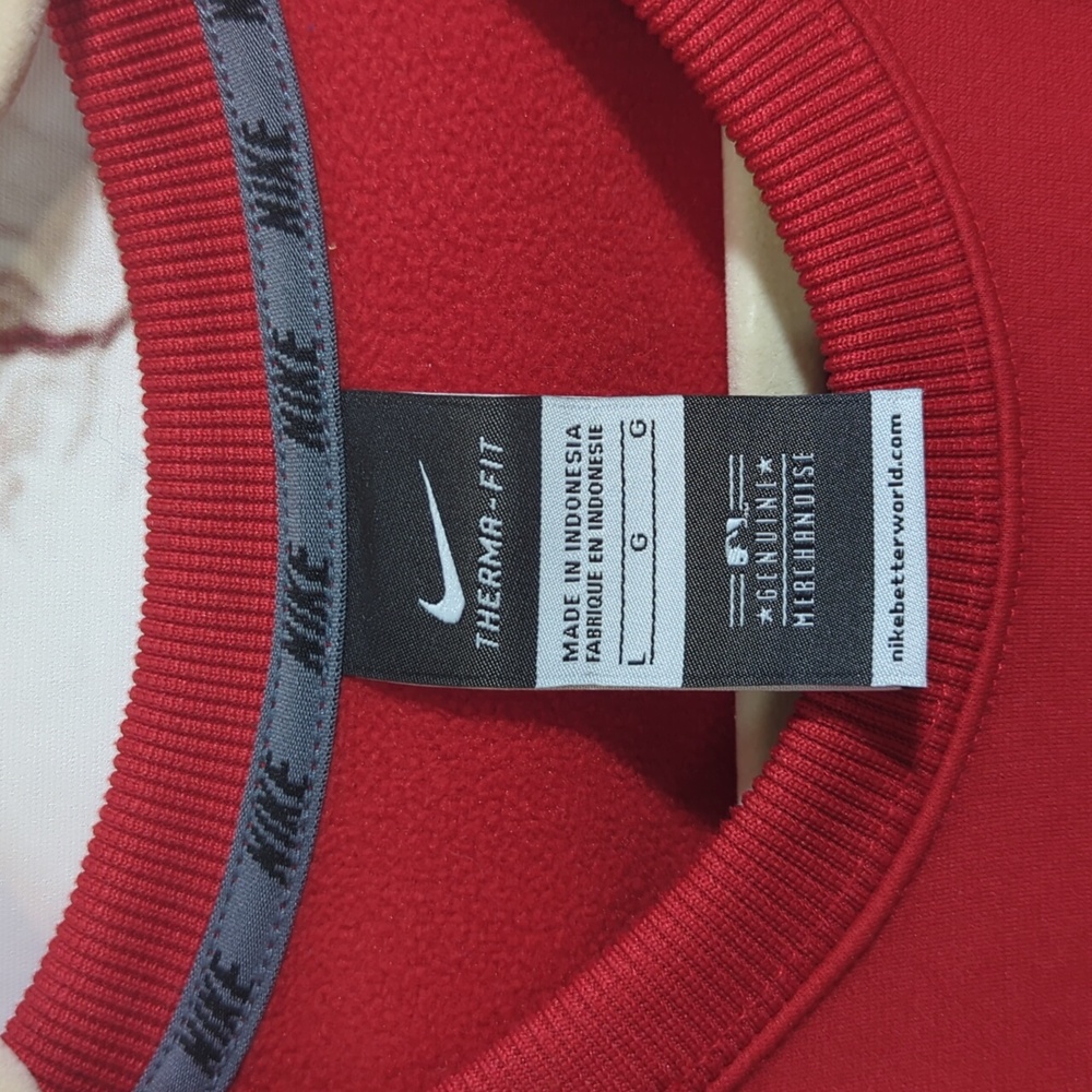 Men's Nike Red Navy St. Louis Cardinals Raglan Sweatshirt Large‎ Therma-Fit - Picture 7 of 13
